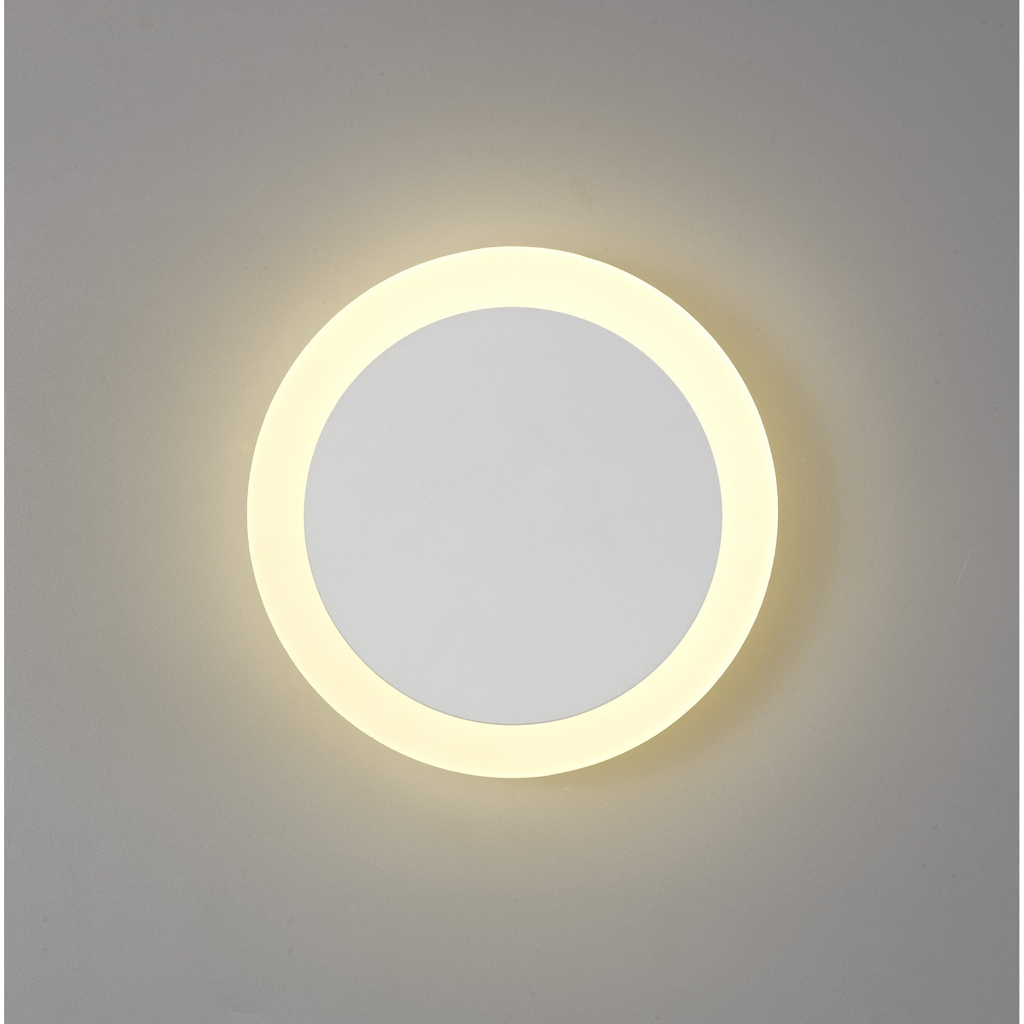 NLK03899 Modena Magnetic Base Wall Lamp LED 15/19cm Round Centre Sand White/Acrylic Frosted Diffuser