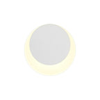 NLK03909 Modena Magnetic Base Wall Lamp LED 15/19cm Round Top Offset Sand White/Acrylic Frosted Diffuser