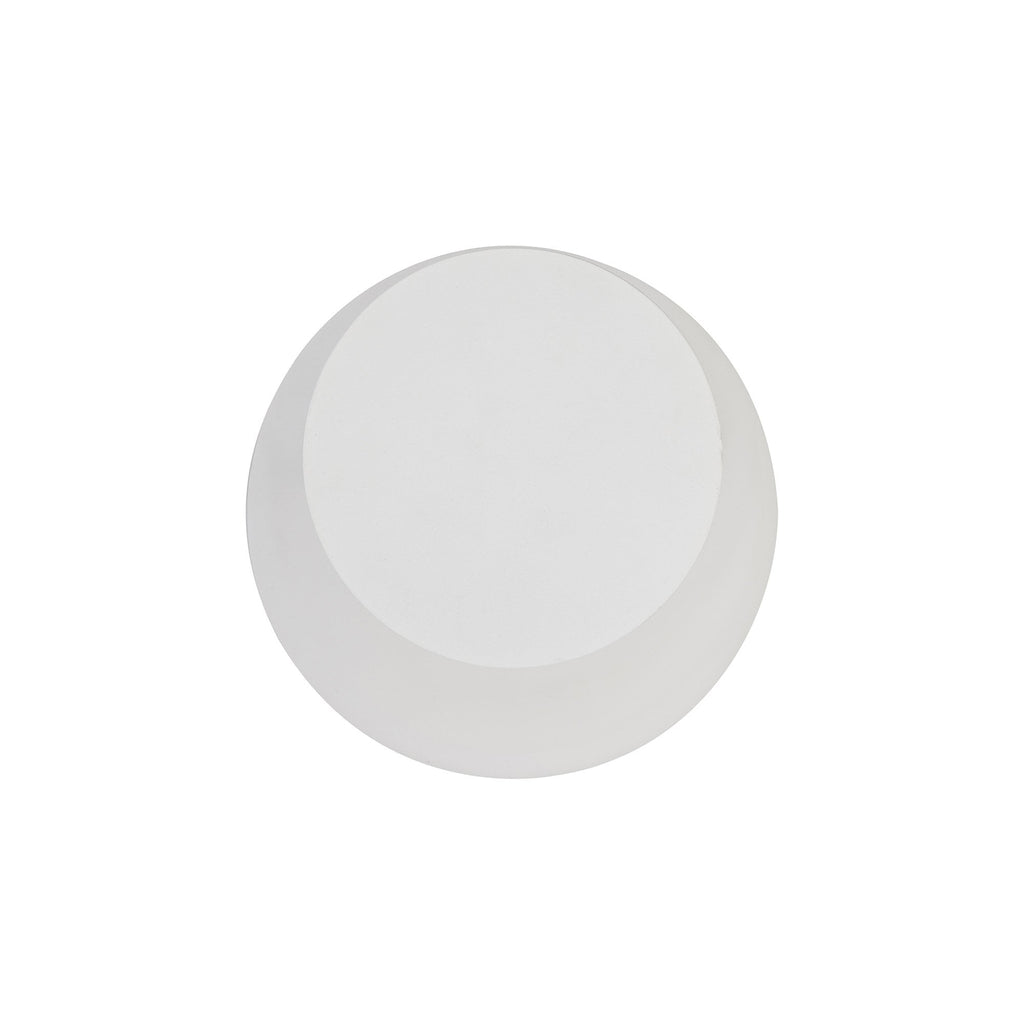 NLK03909 Modena Magnetic Base Wall Lamp LED 15/19cm Round Top Offset Sand White/Acrylic Frosted Diffuser