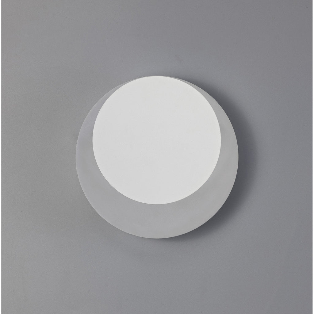 NLK03909 Modena Magnetic Base Wall Lamp LED 15/19cm Round Top Offset Sand White/Acrylic Frosted Diffuser