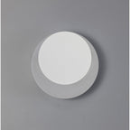 NLK03909 Modena Magnetic Base Wall Lamp LED 15/19cm Round Top Offset Sand White/Acrylic Frosted Diffuser
