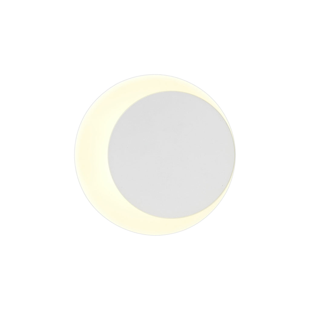 NLK03919 Modena Magnetic Base Wall Lamp LED 15/19cm Round Right Offset Sand White/Acrylic Frosted Diffuser