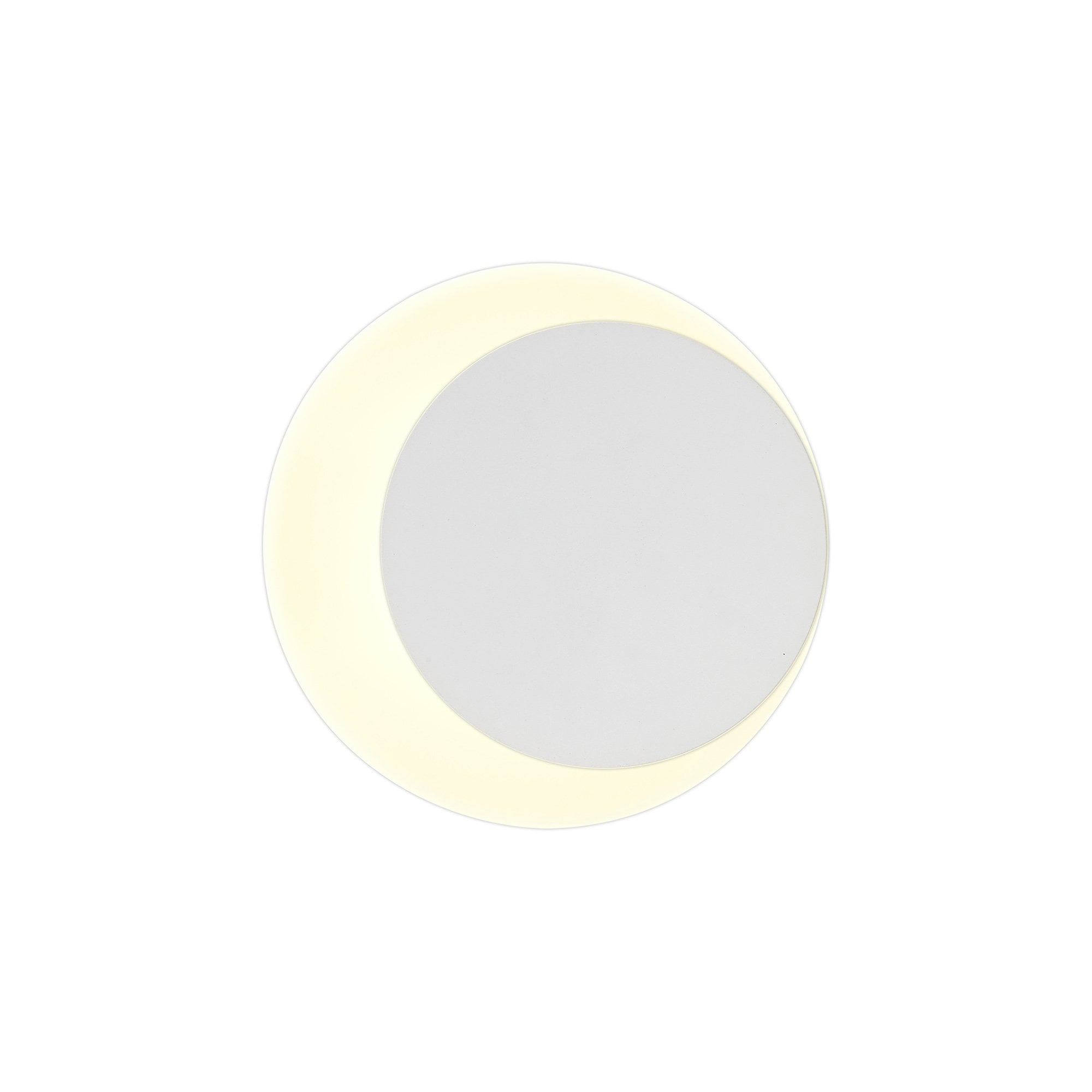 NLK03919 Modena Magnetic Base Wall Lamp LED 15/19cm Round Right Offset Sand White/Acrylic Frosted Diffuser