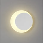 NLK03919 Modena Magnetic Base Wall Lamp LED 15/19cm Round Right Offset Sand White/Acrylic Frosted Diffuser