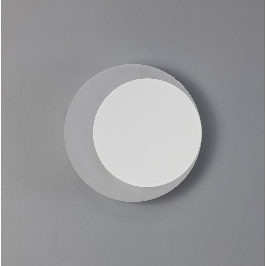 NLK03919 Modena Magnetic Base Wall Lamp LED 15/19cm Round Right Offset Sand White/Acrylic Frosted Diffuser