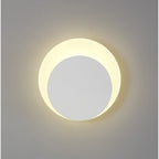 NLK03929 Modena Magnetic Base Wall Lamp LED 15/19cm Round Bottom Offset Sand White/Acrylic Frosted Diffuser