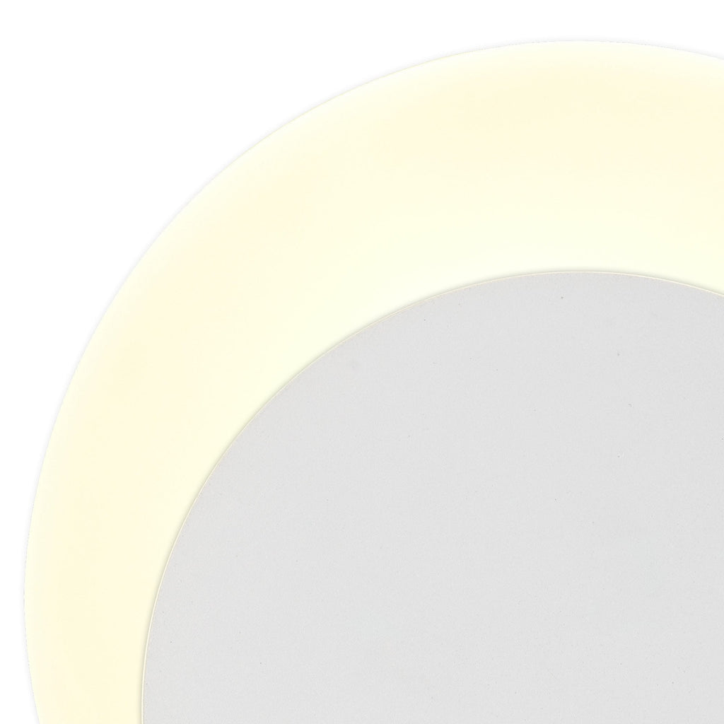 NLK03929 Modena Magnetic Base Wall Lamp LED 15/19cm Round Bottom Offset Sand White/Acrylic Frosted Diffuser