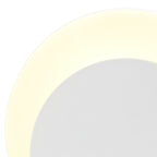 NLK03929 Modena Magnetic Base Wall Lamp LED 15/19cm Round Bottom Offset Sand White/Acrylic Frosted Diffuser