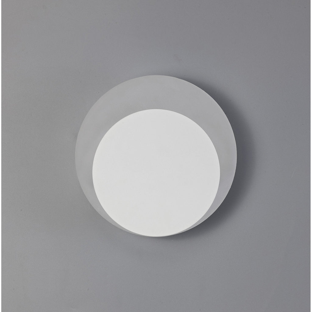 NLK03929 Modena Magnetic Base Wall Lamp LED 15/19cm Round Bottom Offset Sand White/Acrylic Frosted Diffuser
