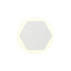 NLK03939 Modena Magnetic Base Wall Lamp LED 15/19cm Horizontal Hexagonal Centre Sand White/Round Acrylic Frosted Diffuser
