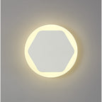 NLK03939 Modena Magnetic Base Wall Lamp LED 15/19cm Horizontal Hexagonal Centre Sand White/Round Acrylic Frosted Diffuser