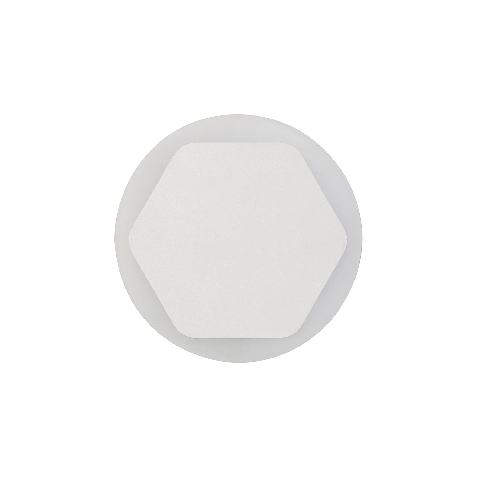 NLK03939 Modena Magnetic Base Wall Lamp LED 15/19cm Horizontal Hexagonal Centre Sand White/Round Acrylic Frosted Diffuser