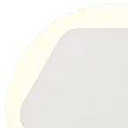 NLK03939 Modena Magnetic Base Wall Lamp LED 15/19cm Horizontal Hexagonal Centre Sand White/Round Acrylic Frosted Diffuser