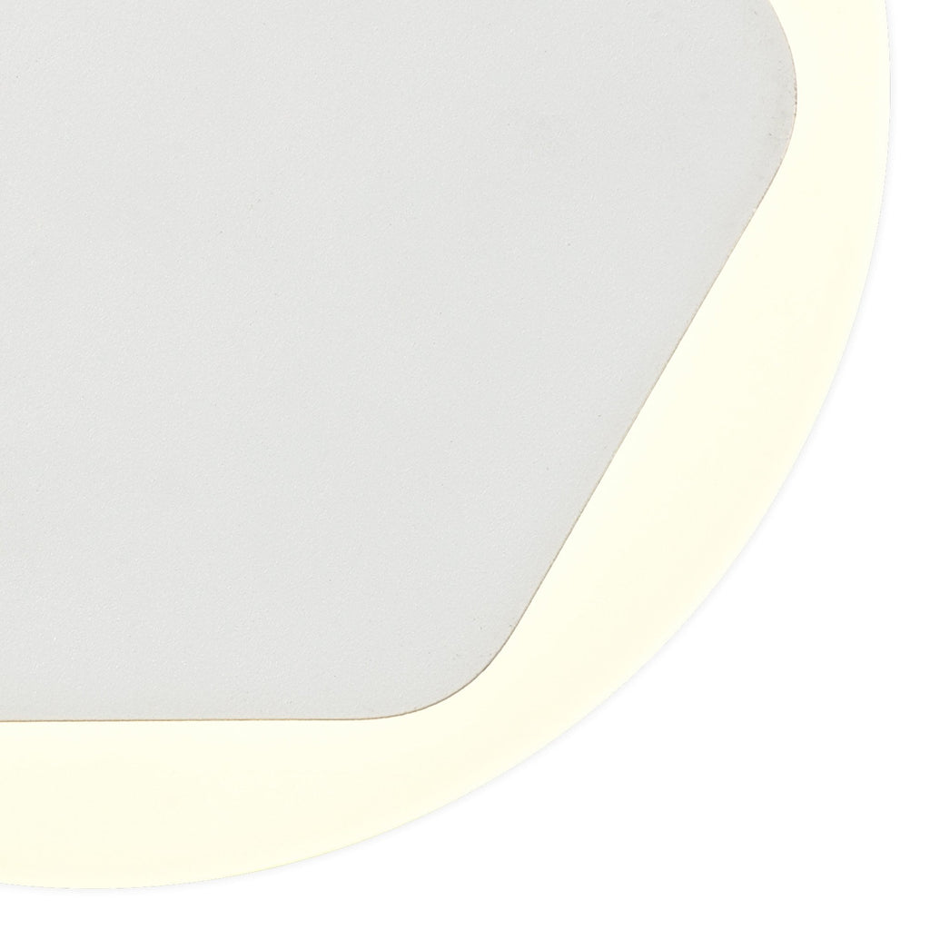 NLK03939 Modena Magnetic Base Wall Lamp LED 15/19cm Horizontal Hexagonal Centre Sand White/Round Acrylic Frosted Diffuser
