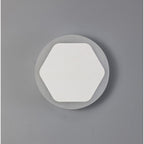 NLK03939 Modena Magnetic Base Wall Lamp LED 15/19cm Horizontal Hexagonal Centre Sand White/Round Acrylic Frosted Diffuser