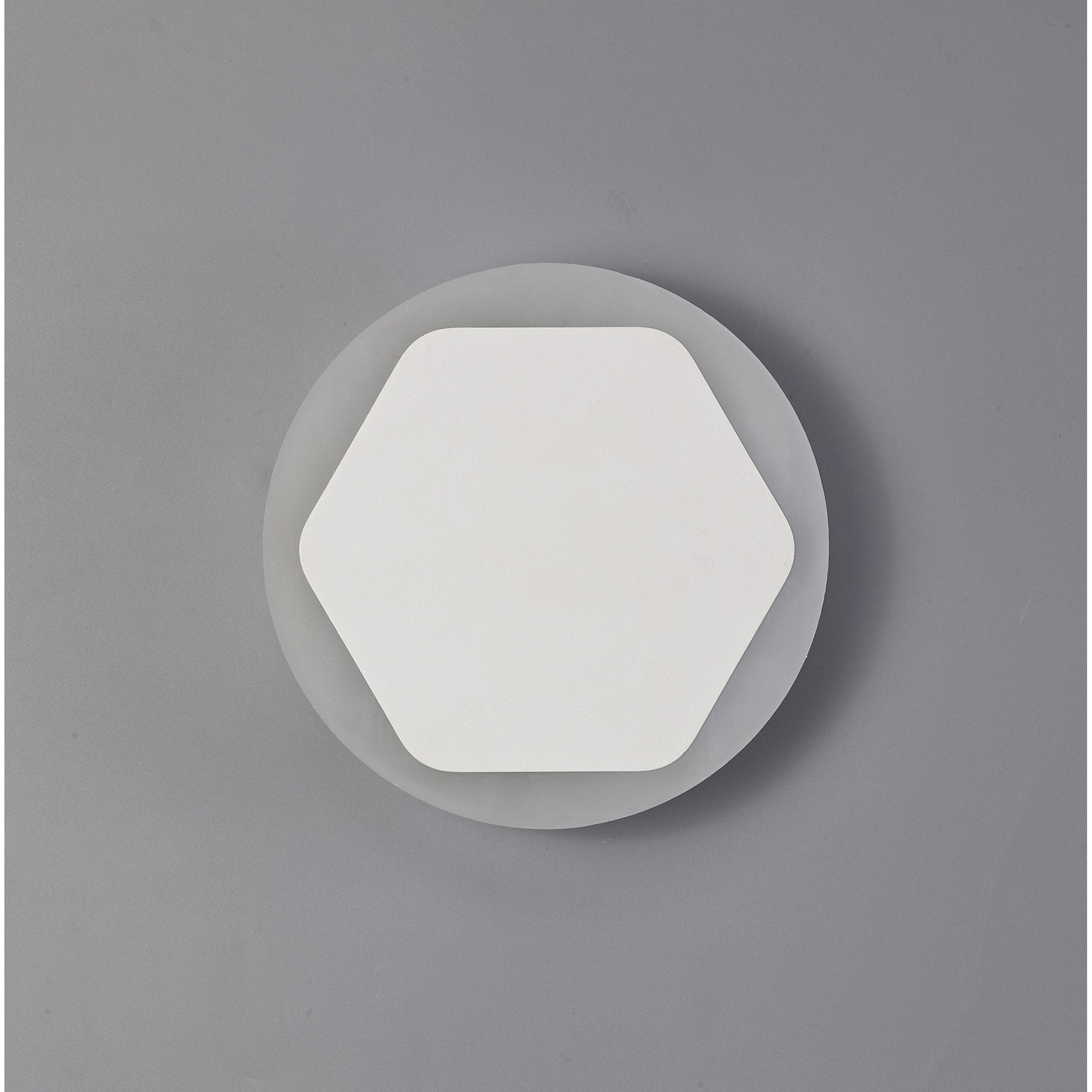 NLK03939 Modena Magnetic Base Wall Lamp LED 15/19cm Horizontal Hexagonal Centre Sand White/Round Acrylic Frosted Diffuser