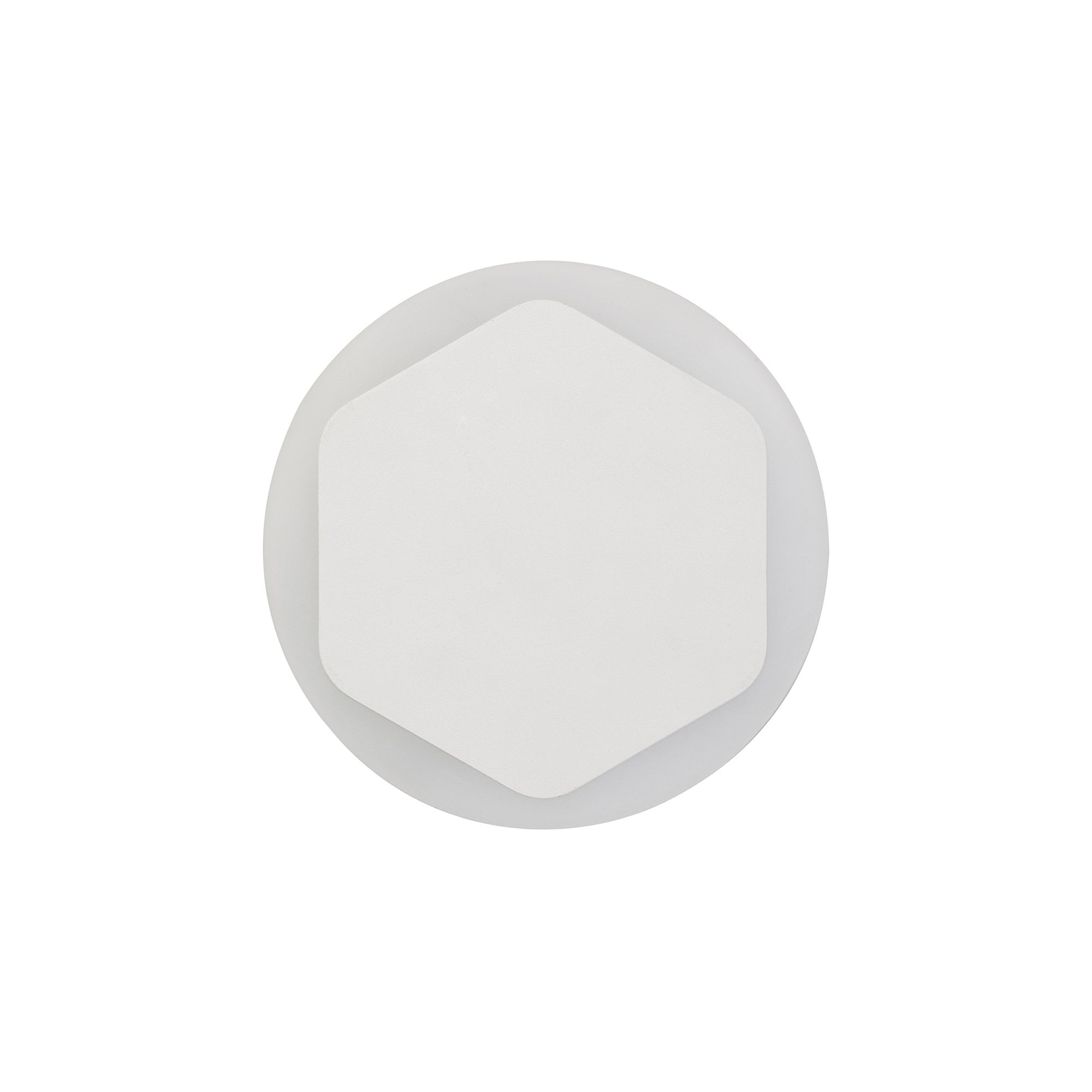 NLK03949 Modena Magnetic Base Wall Lamp LED 15/19cm Vertical Hexagonal Centre Sand White/Round Acrylic Frosted Diffuser