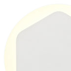 NLK03949 Modena Magnetic Base Wall Lamp LED 15/19cm Vertical Hexagonal Centre Sand White/Round Acrylic Frosted Diffuser