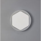 NLK03949 Modena Magnetic Base Wall Lamp LED 15/19cm Vertical Hexagonal Centre Sand White/Round Acrylic Frosted Diffuser