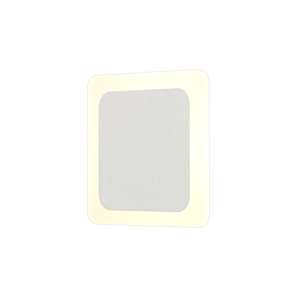 NLK03959 Modena Magnetic Base Wall Lamp LED 15/19cm Square Centre Sand White/Acrylic Frosted Diffuser