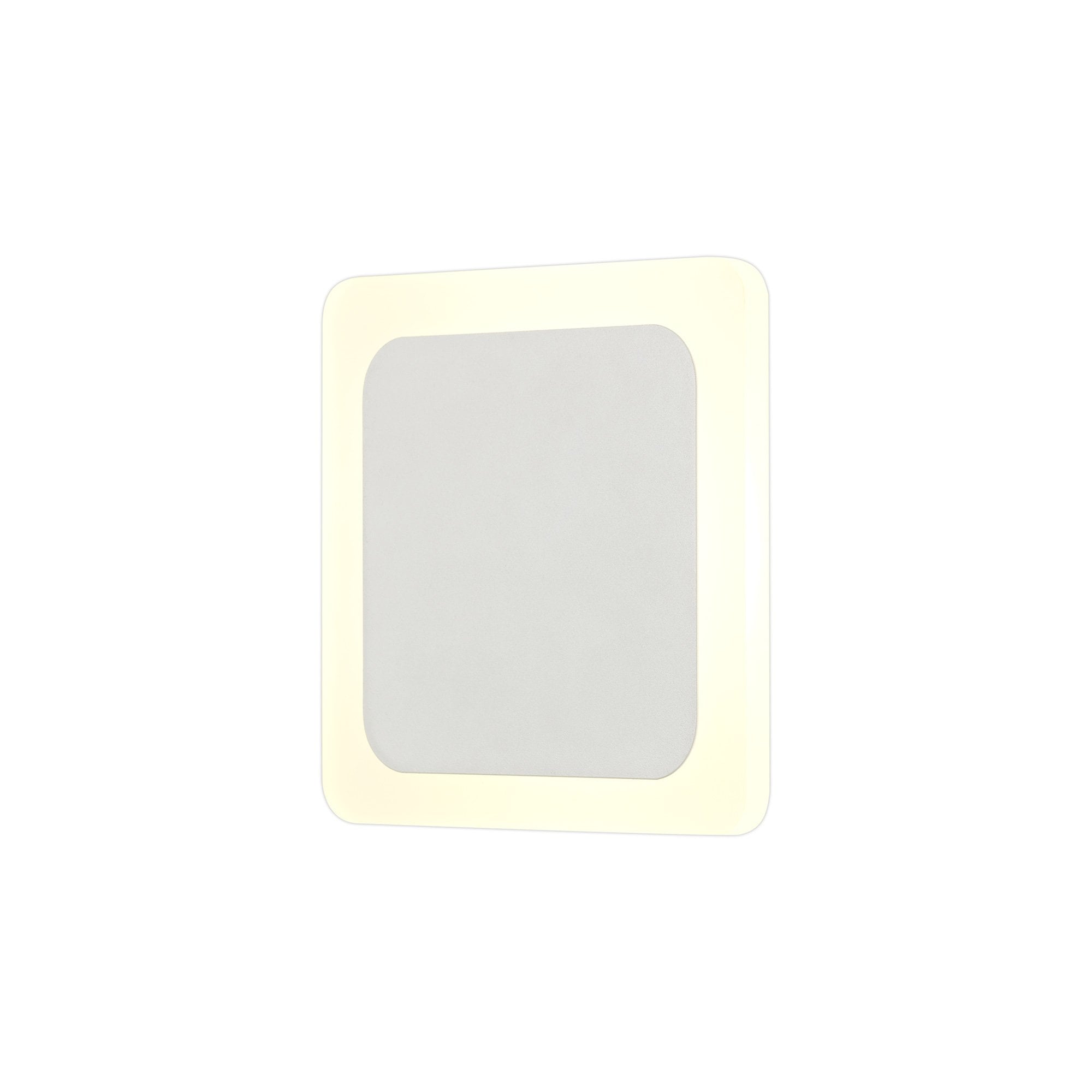NLK03959 Modena Magnetic Base Wall Lamp LED 15/19cm Square Centre Sand White/Acrylic Frosted Diffuser