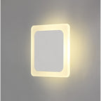 NLK03959 Modena Magnetic Base Wall Lamp LED 15/19cm Square Centre Sand White/Acrylic Frosted Diffuser
