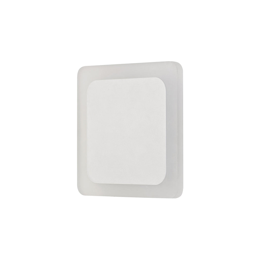 NLK03959 Modena Magnetic Base Wall Lamp LED 15/19cm Square Centre Sand White/Acrylic Frosted Diffuser