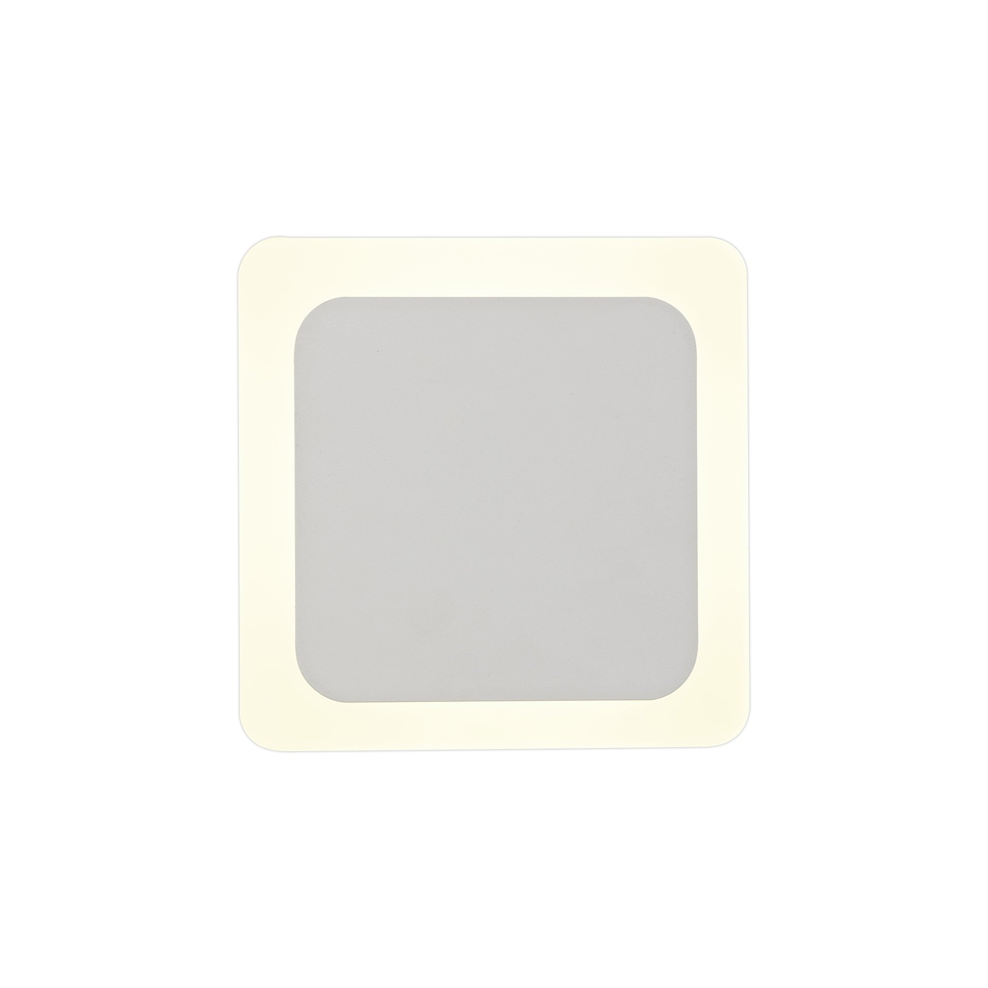 NLK03959 Modena Magnetic Base Wall Lamp LED 15/19cm Square Centre Sand White/Acrylic Frosted Diffuser