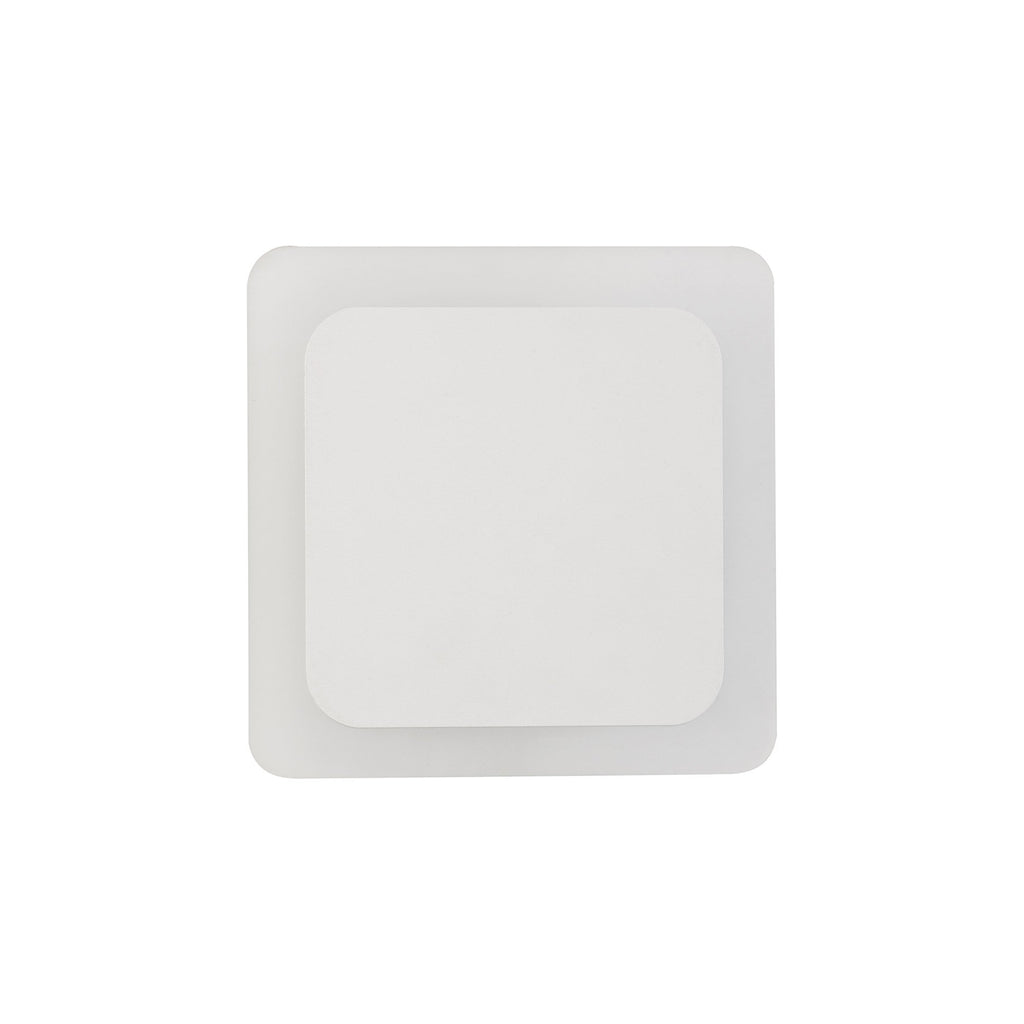 NLK03959 Modena Magnetic Base Wall Lamp LED 15/19cm Square Centre Sand White/Acrylic Frosted Diffuser
