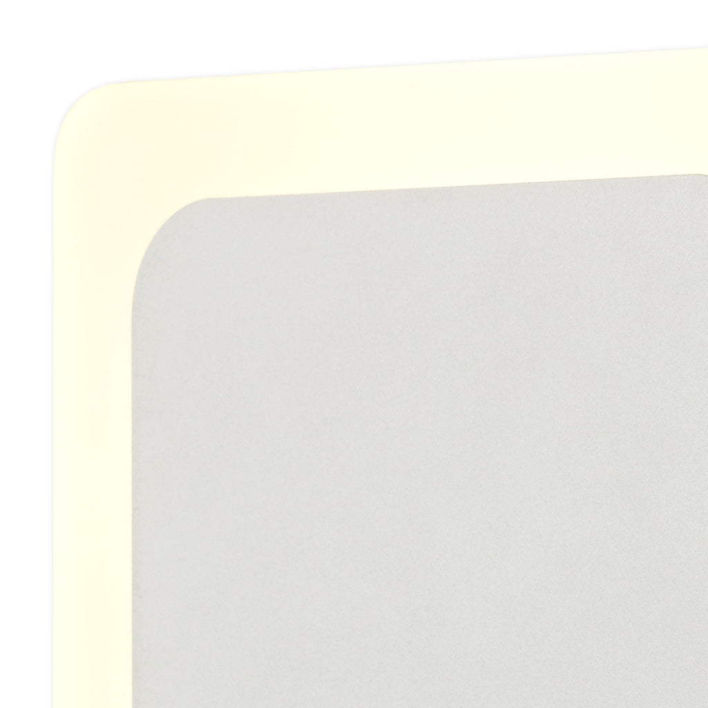 NLK03959 Modena Magnetic Base Wall Lamp LED 15/19cm Square Centre Sand White/Acrylic Frosted Diffuser
