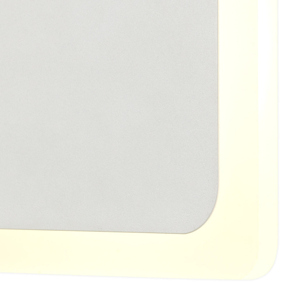 NLK03959 Modena Magnetic Base Wall Lamp LED 15/19cm Square Centre Sand White/Acrylic Frosted Diffuser