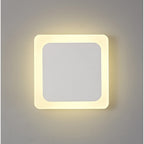 NLK03959 Modena Magnetic Base Wall Lamp LED 15/19cm Square Centre Sand White/Acrylic Frosted Diffuser