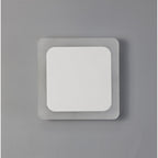NLK03959 Modena Magnetic Base Wall Lamp LED 15/19cm Square Centre Sand White/Acrylic Frosted Diffuser