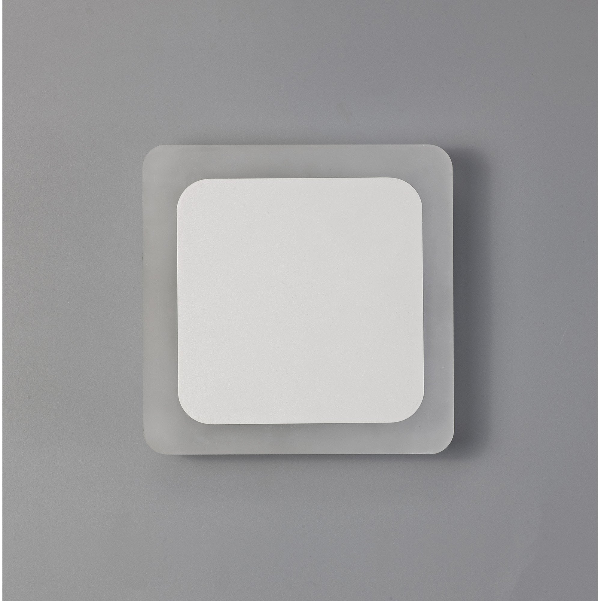 NLK03959 Modena Magnetic Base Wall Lamp LED 15/19cm Square Centre Sand White/Acrylic Frosted Diffuser