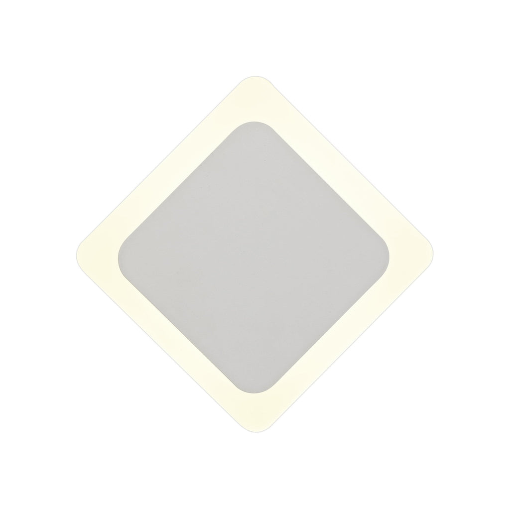 NLK03969 Modena Magnetic Base Wall Lamp LED 15/19cm Diamond Centre Sand White/Acrylic Frosted Diffuser