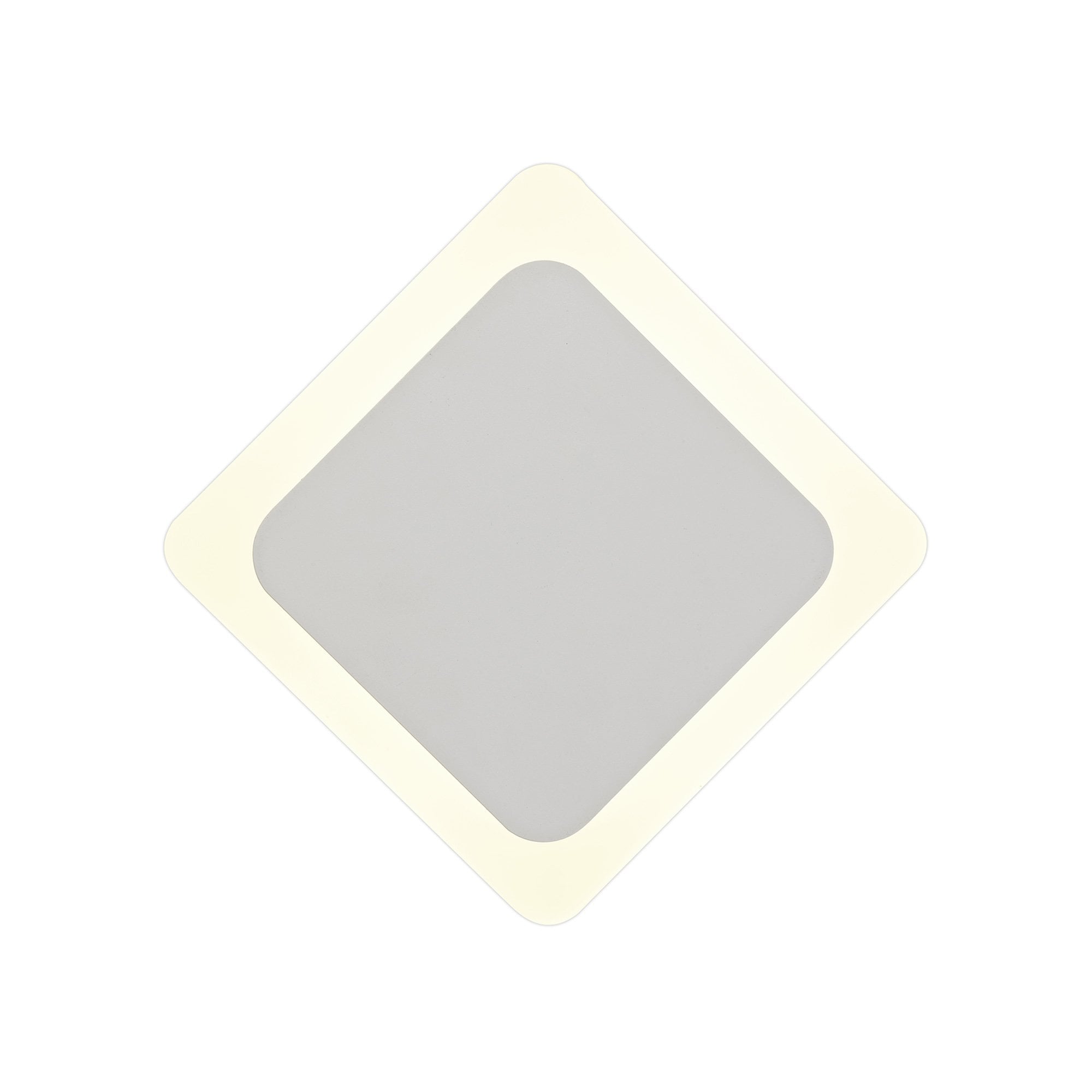 NLK03969 Modena Magnetic Base Wall Lamp LED 15/19cm Diamond Centre Sand White/Acrylic Frosted Diffuser