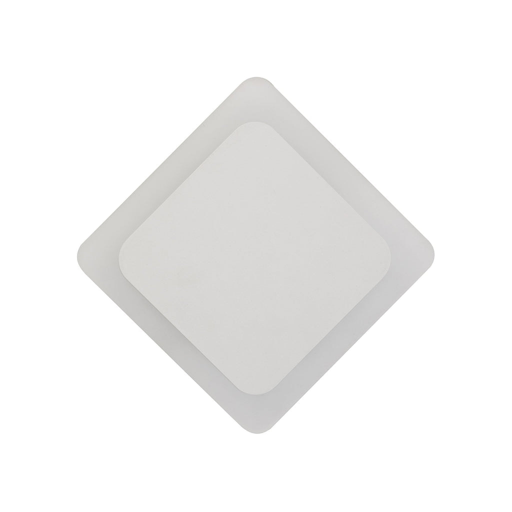 NLK03969 Modena Magnetic Base Wall Lamp LED 15/19cm Diamond Centre Sand White/Acrylic Frosted Diffuser