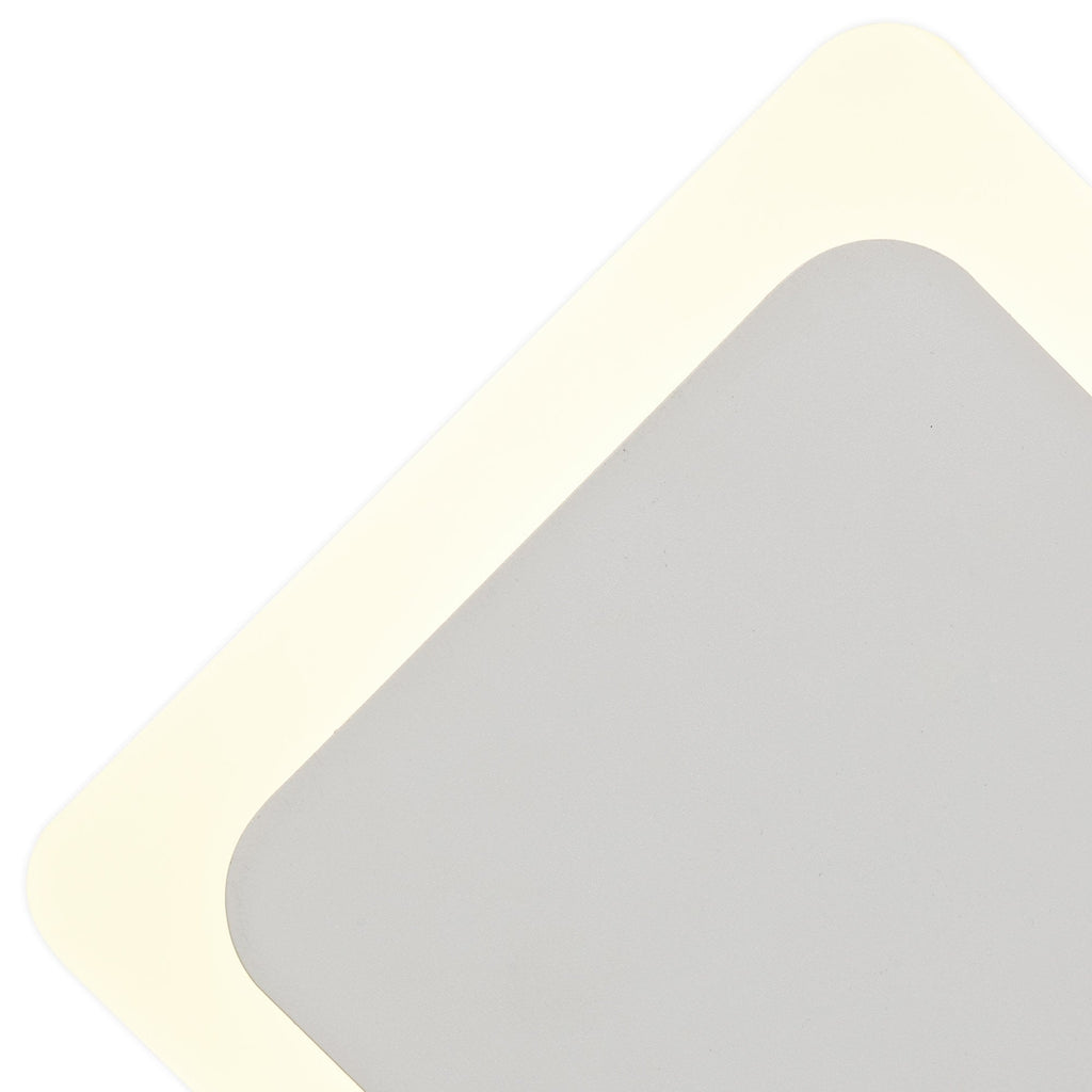 NLK03969 Modena Magnetic Base Wall Lamp LED 15/19cm Diamond Centre Sand White/Acrylic Frosted Diffuser