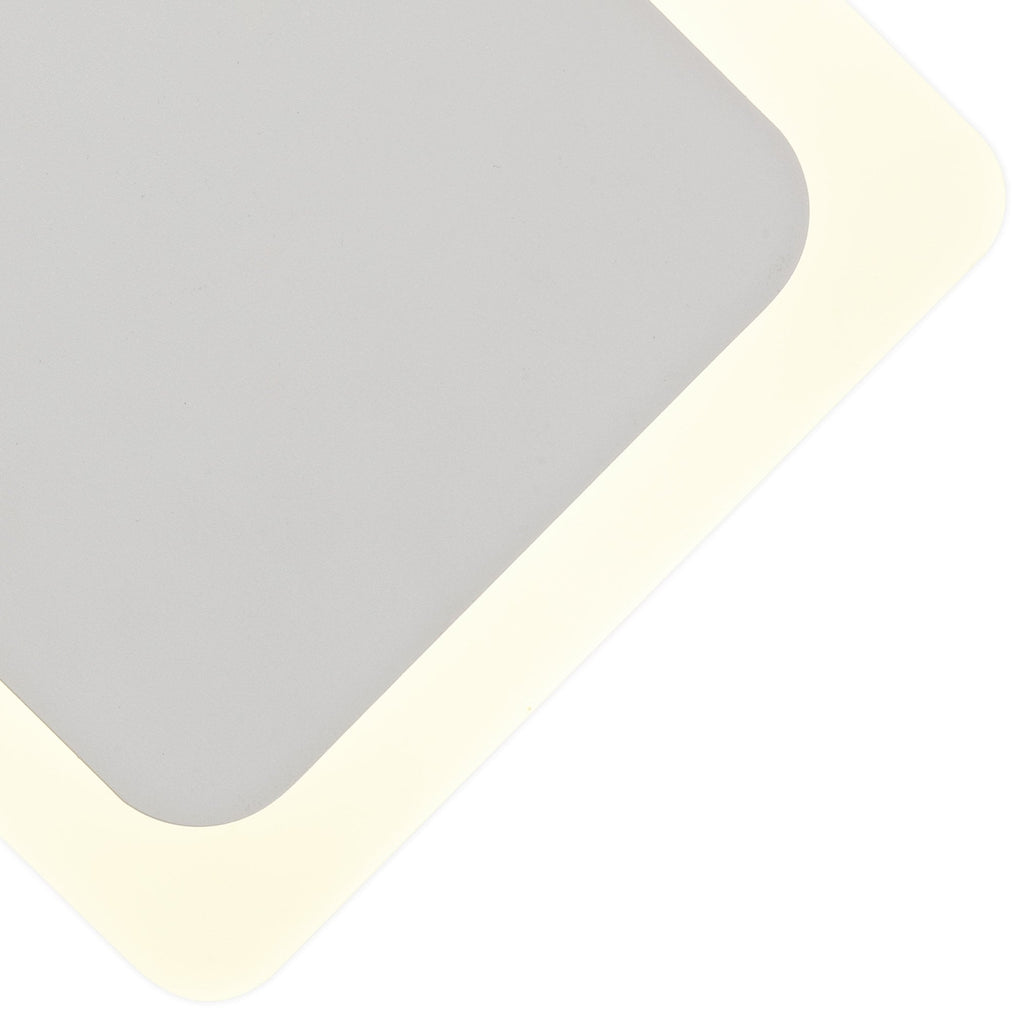 NLK03969 Modena Magnetic Base Wall Lamp LED 15/19cm Diamond Centre Sand White/Acrylic Frosted Diffuser