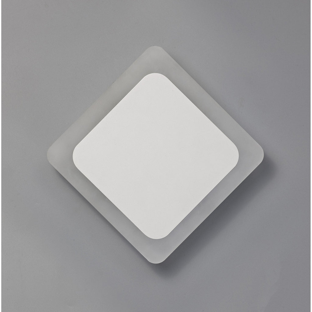 NLK03969 Modena Magnetic Base Wall Lamp LED 15/19cm Diamond Centre Sand White/Acrylic Frosted Diffuser