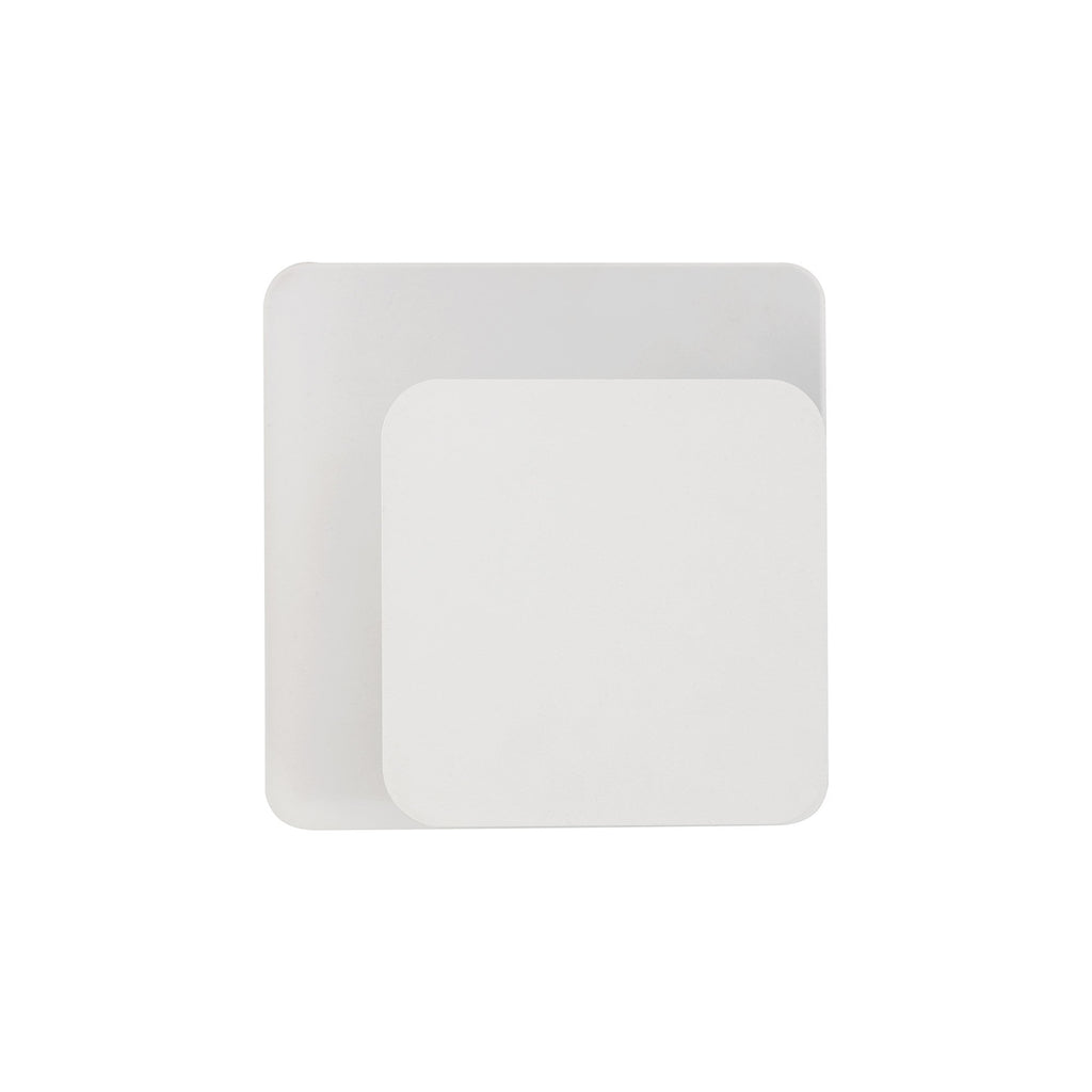 NLK03979 Modena Magnetic Base Wall Lamp LED 15/19cm Square Right Offset Sand White/Acrylic Frosted Diffuser