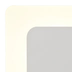 NLK03979 Modena Magnetic Base Wall Lamp LED 15/19cm Square Right Offset Sand White/Acrylic Frosted Diffuser