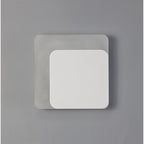 NLK03979 Modena Magnetic Base Wall Lamp LED 15/19cm Square Right Offset Sand White/Acrylic Frosted Diffuser