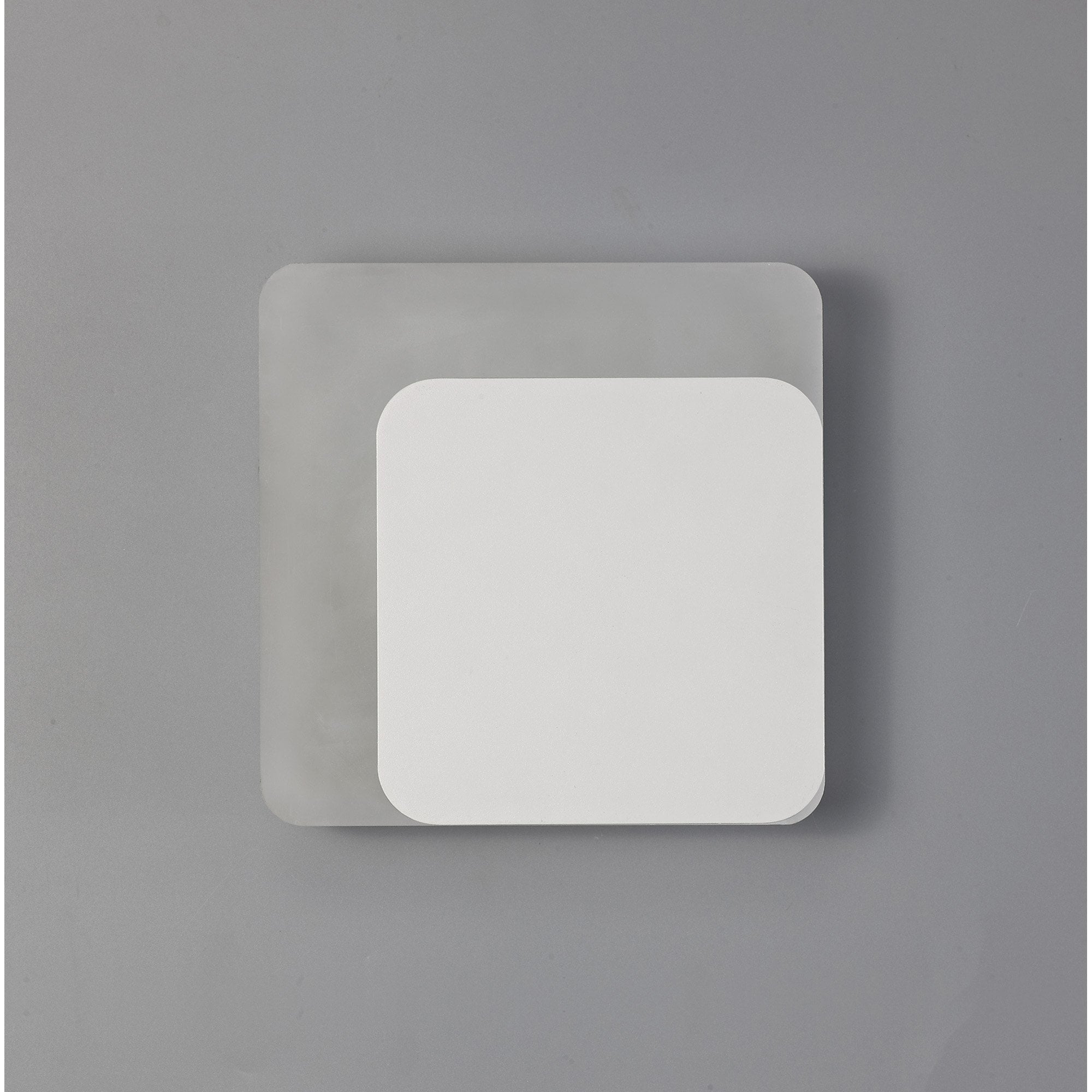 NLK03979 Modena Magnetic Base Wall Lamp LED 15/19cm Square Right Offset Sand White/Acrylic Frosted Diffuser