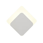 NLK03989 Modena Magnetic Base Wall Lamp LED 15/19cm Diamond Bottom Offset Sand White/Acrylic Frosted Diffuser