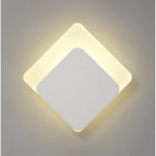 NLK03989 Modena Magnetic Base Wall Lamp LED 15/19cm Diamond Bottom Offset Sand White/Acrylic Frosted Diffuser