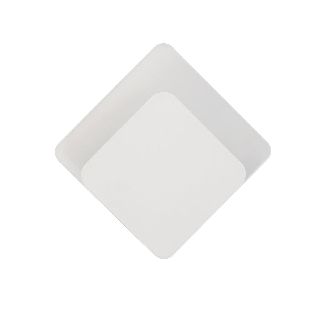 NLK03989 Modena Magnetic Base Wall Lamp LED 15/19cm Diamond Bottom Offset Sand White/Acrylic Frosted Diffuser