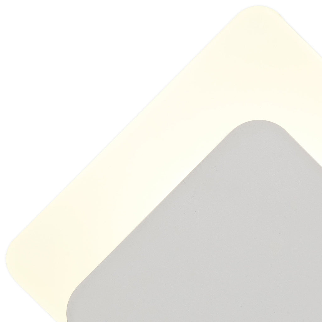 NLK03989 Modena Magnetic Base Wall Lamp LED 15/19cm Diamond Bottom Offset Sand White/Acrylic Frosted Diffuser