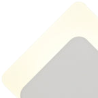 NLK03989 Modena Magnetic Base Wall Lamp LED 15/19cm Diamond Bottom Offset Sand White/Acrylic Frosted Diffuser