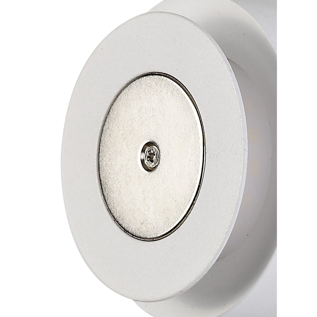 NLK03989 Modena Magnetic Base Wall Lamp LED 15/19cm Diamond Bottom Offset Sand White/Acrylic Frosted Diffuser